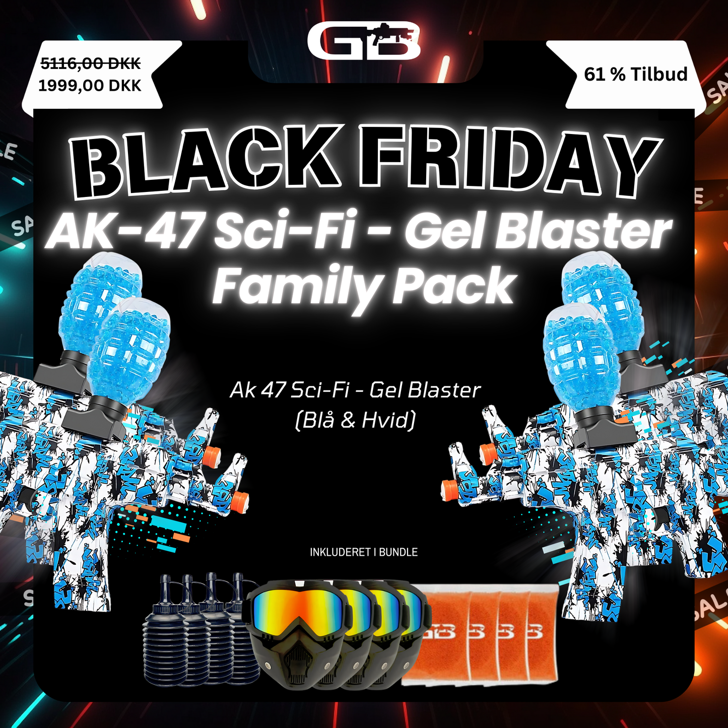 Black Friday - AK-47 Sci-Fi - Gel Blaster Family Pack